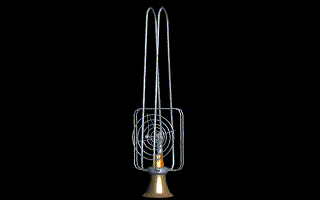 Animación 3D antena de television pop