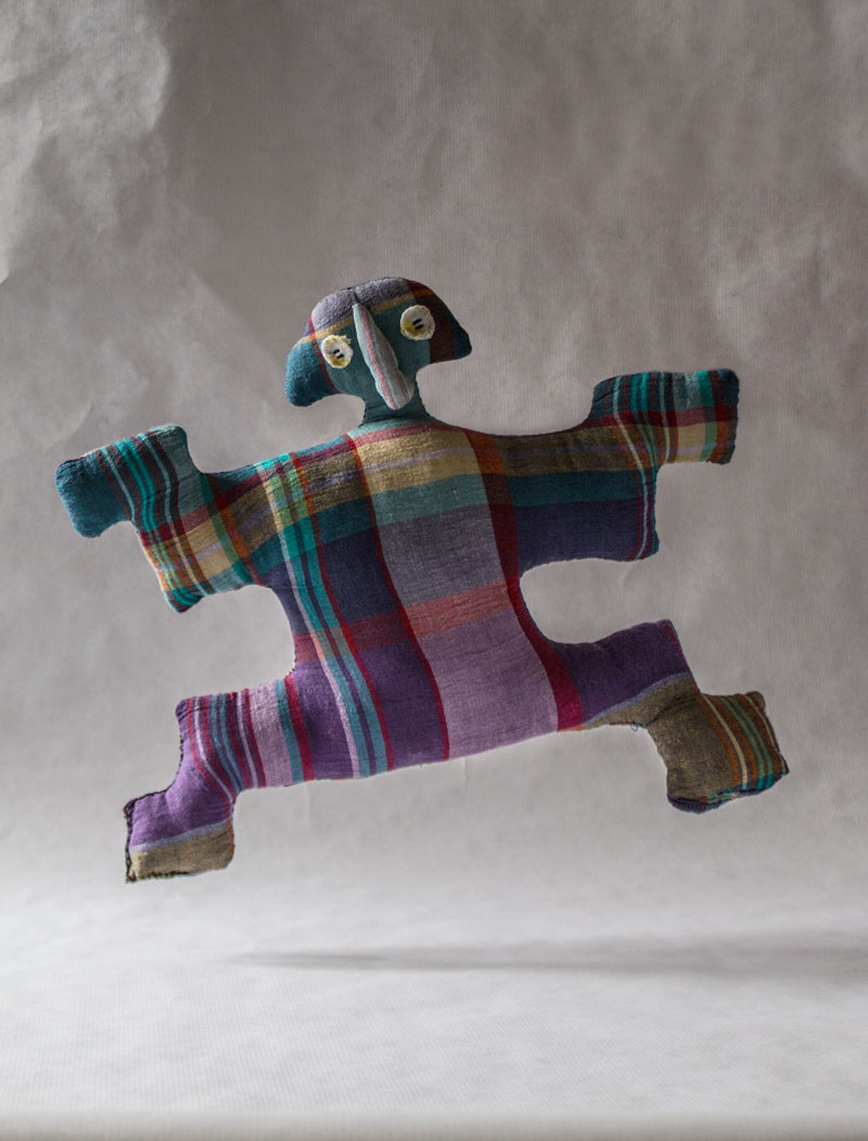 Arte de tela inspirado en motivos precolombinos