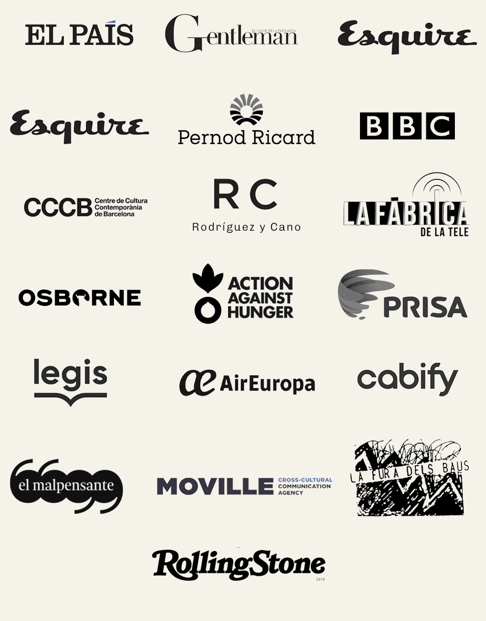 Logotipos de clientes